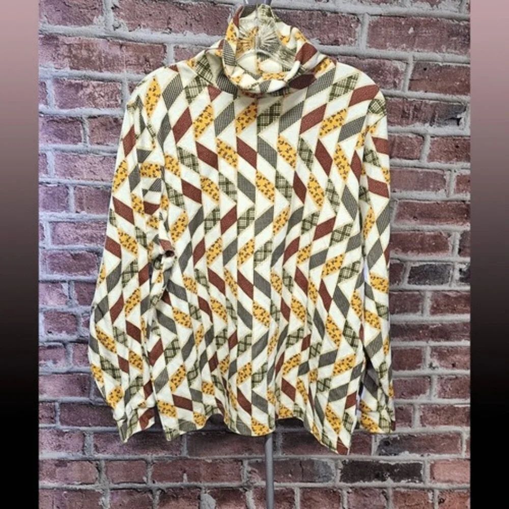 Women's CORNER STONE Turtlneck Sweater XL VINTAGE